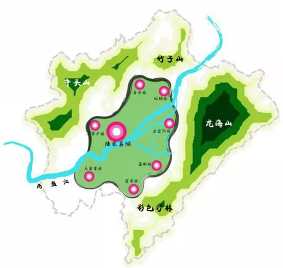 陆良县山水格局示意图(图二)